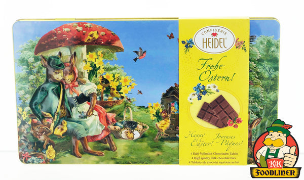 HEIDEL Easter Tin with 4 Chocolate Bars