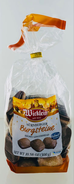 WICKLEIN Nurnberger Burgsteine mit Vollmilch Schokolade (Brown Gingerbread)