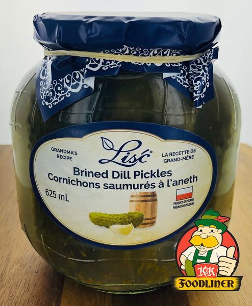 LISC Brined Dill Pickles 625ml