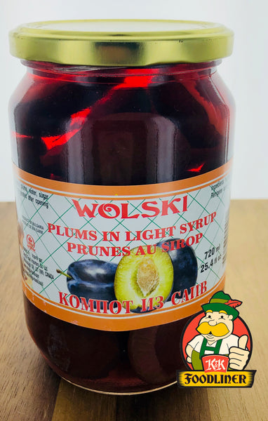 WOLSKI Plums in light syrup