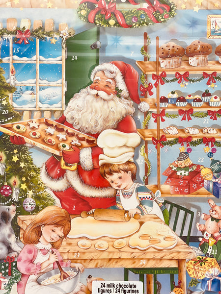 WINDEL Advent Calendars filled with chocolate Santa (baking scene)