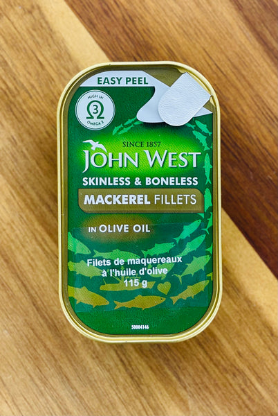 John West Skinless & Boneless Mackerel Fillets in Olive Oil