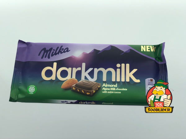 Milka Darkmilk with almonds