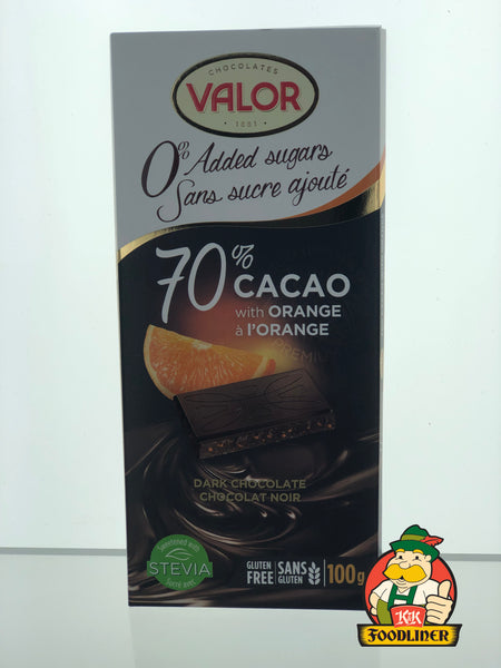 VALOR 70% Cacao with Orange
