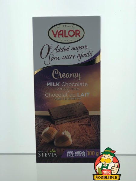 VALOR Creamy Milk Chocolate Hazelnut Cream